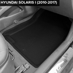 3D коврики EVA с бортами Hyundai Solaris I седан, хэтчбек (2010-2017)