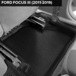 3D коврики EVA с бортами Ford Focus III седан, хэтчбек, универсал (2011-2015)