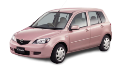 2D коврики EVA в салон  на Mazda Demio II DY, правый руль (2002-2007)